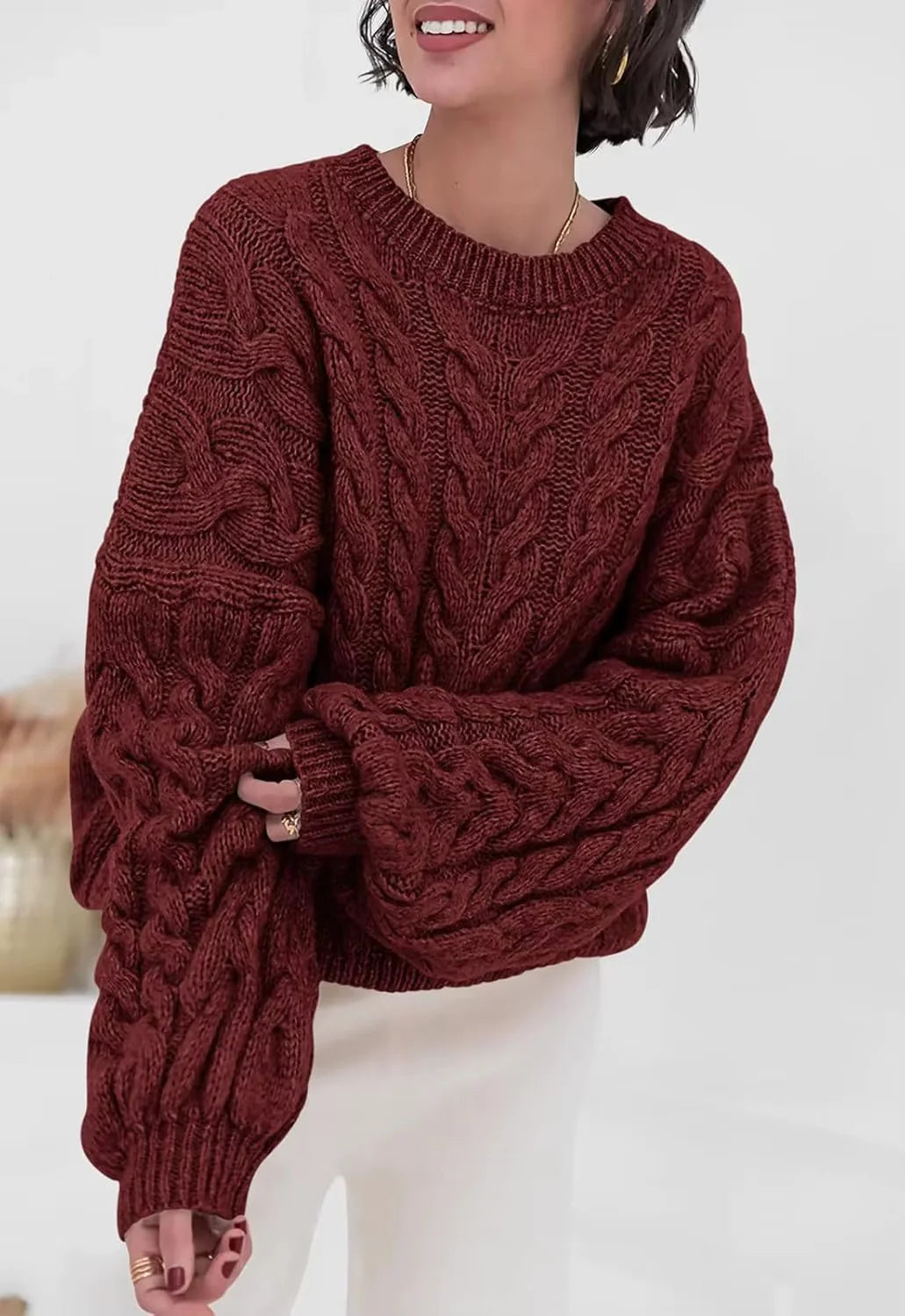 MAGLIONE – Treccia Morbida & Stile Senza Tempo